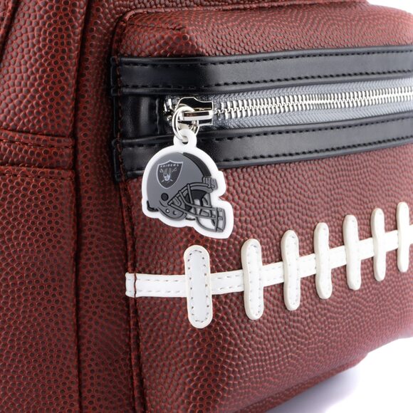Loungefly NFL Las Vegas Raiders Football Team Pigskin Mini Backpack Back Pack - Picture 7 of 9